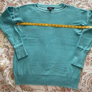 Banana Republic Filpucci Aqua Sweater- wider neck, not quite a boatneck
